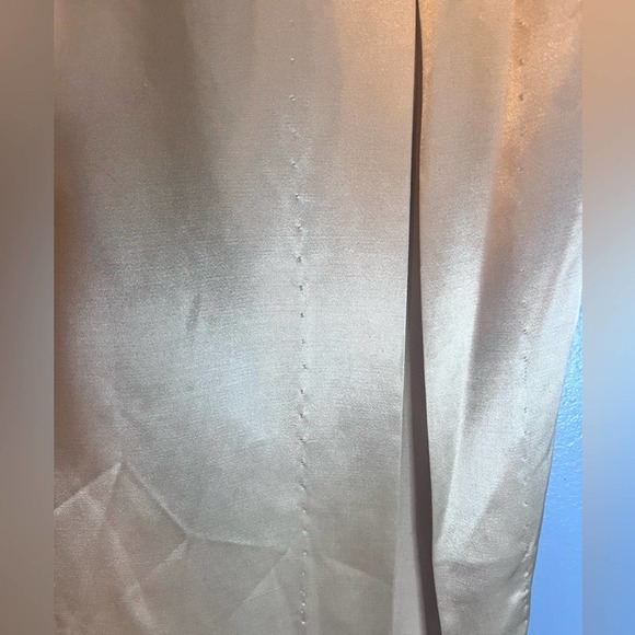 Vtg Jessica McClintock Gunne Sax Nude Satin Flower Strap Maxi Slip Dress XS/S - Picture 6 of 7